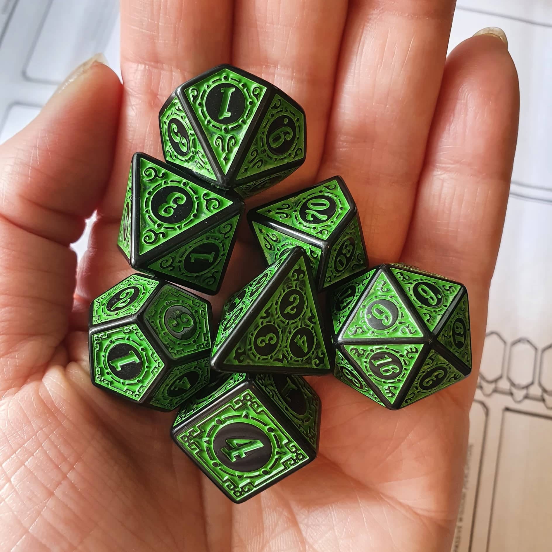 Aztec Dungeons & Dragons 7 Piece Dice Set - Etsy