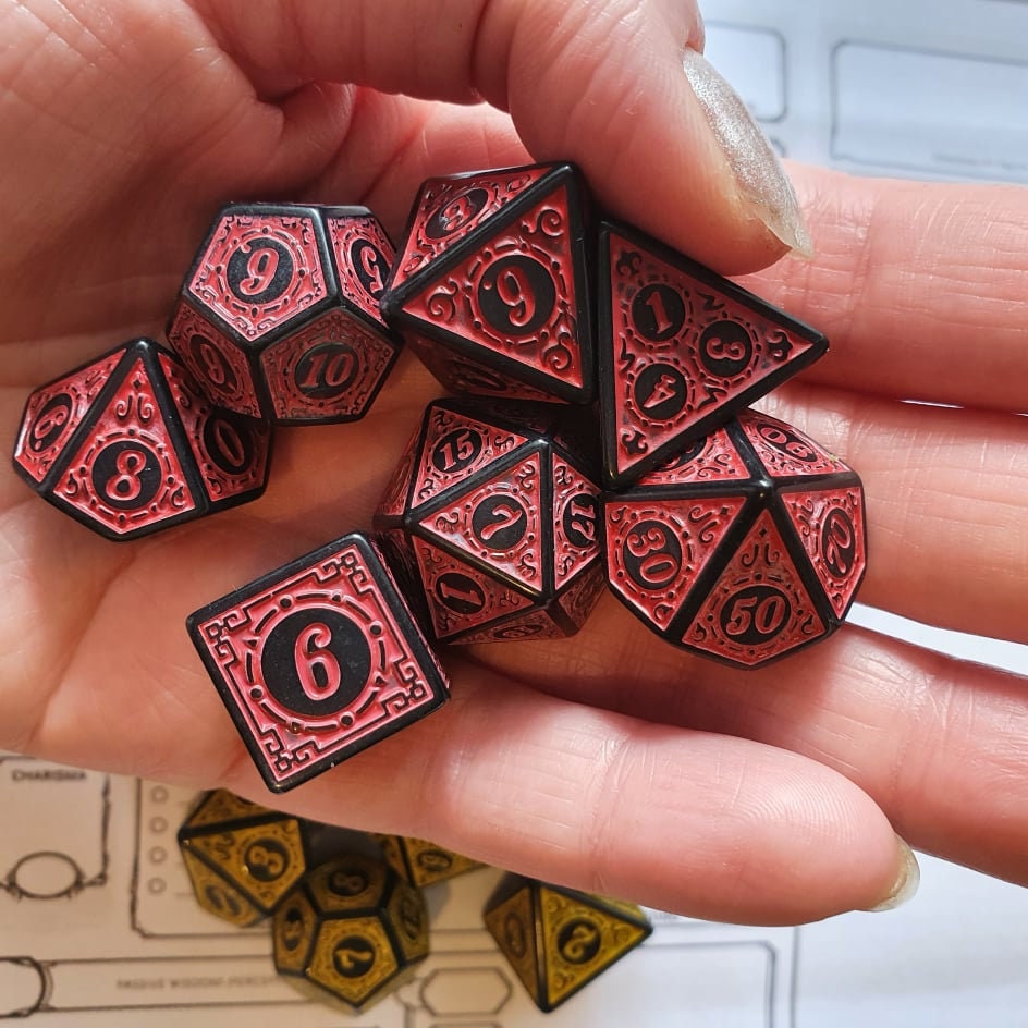 Aztec Dungeons & Dragons 7 Piece Dice Set - Etsy