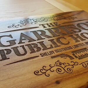 Peaky Blinders the Garrison Engraved Wooden Sign - Etsy