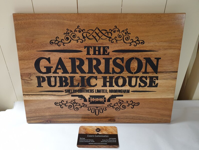 Peaky Blinders the Garrison Engraved Wooden Sign | Etsy