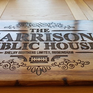 Peaky Blinders the Garrison Engraved Wooden Sign - Etsy