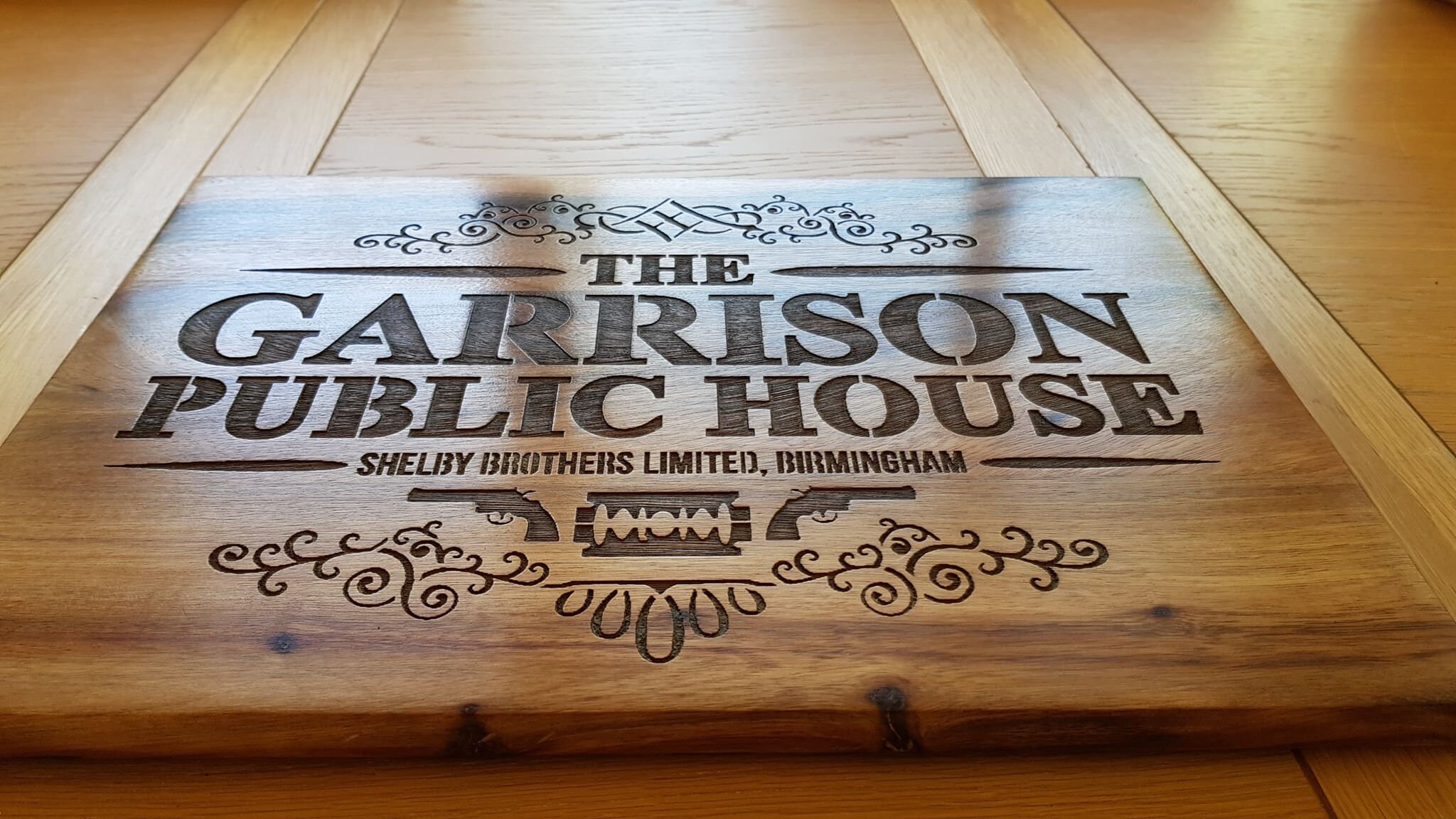 Peaky Blinders the Garrison Engraved Wooden Sign | Etsy