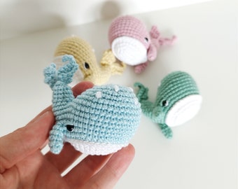 Handmade Knitted Cute Baby Whale - Newborn gift photoprop