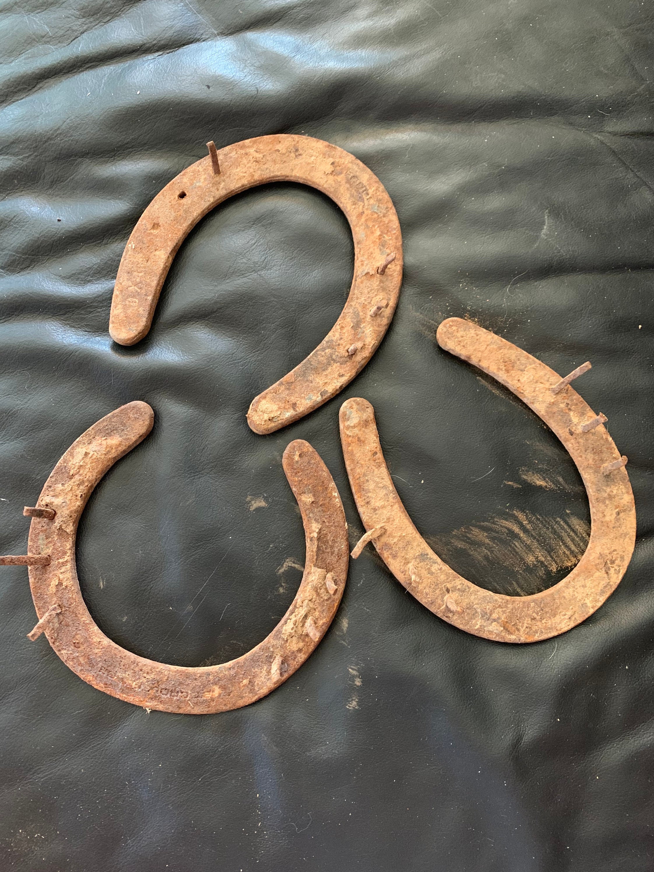 4 Authentic Horse Shoes Used in Rodeo and the Ranch Sold in Etsy