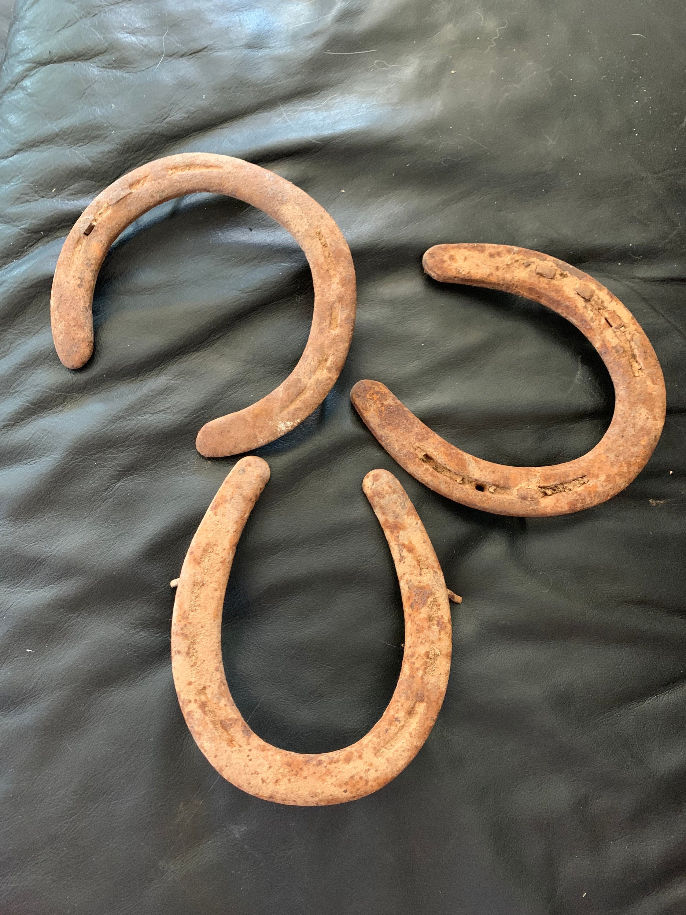 4 Authentic Horse Shoes Used in Rodeo and the Ranch Sold in Group of