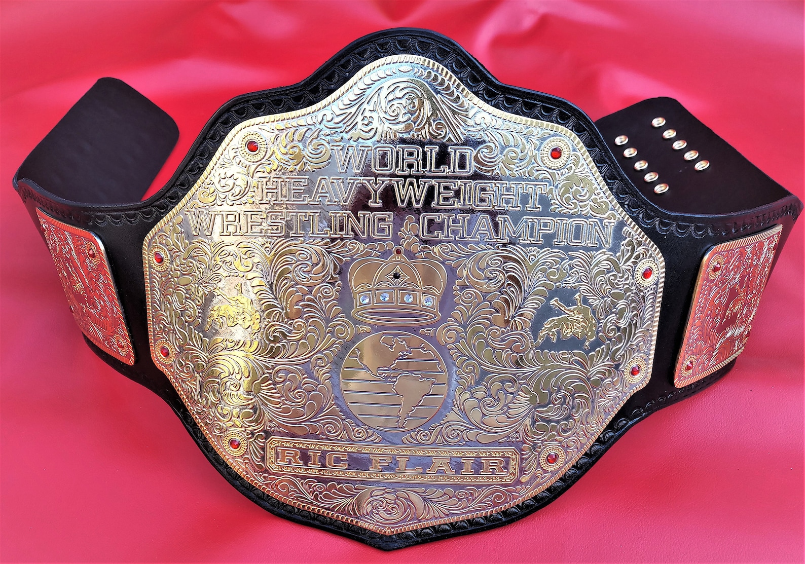 Big Gold World Heavyweight Wrestling Champion Ric Flair Belt Etsy