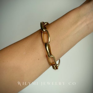SIMPLE | Brilliant High Gloss Bracelet | Gold Plated | Matching Necklace Available | Custom Sizing Available Upon Request