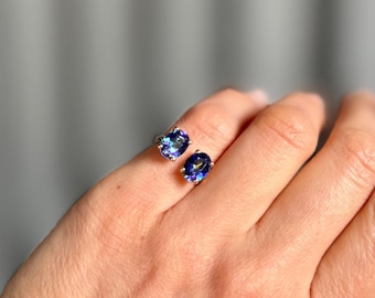 14k Gold Topaz Pinky Ring | Hawaiian Bicolour Gemstones
