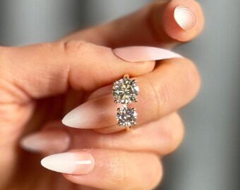 14k Gold Diamond Ring | Round Brilliant Cut