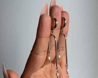 MOON Rice Pearl Dangles
