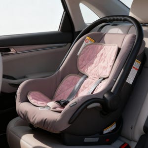 Capa de assento de carro de linho para bebê: inserção durável para bebês, presente para recém-nascidos