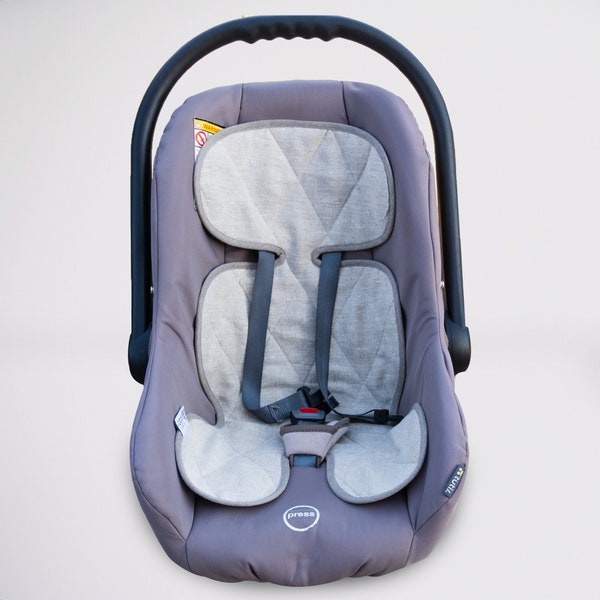 Baby Autositzbezug aus Bio-Leinen | Langlebige Babyschale | Autositzeinlage für Baby | Autositz Swaddle für Neugeborene | Eco