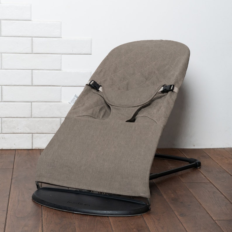 Baby Seat Bouncer Cover Baby Gift Idea Twins Baby Gift Idea Dark Linen Cover Suitable for