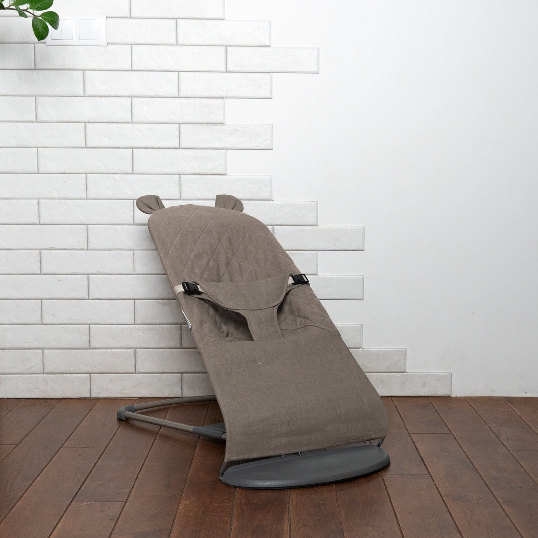 Baby Seat Bouncer Cover Baby Gift Idea Twins Baby Gift Idea Dark Linen