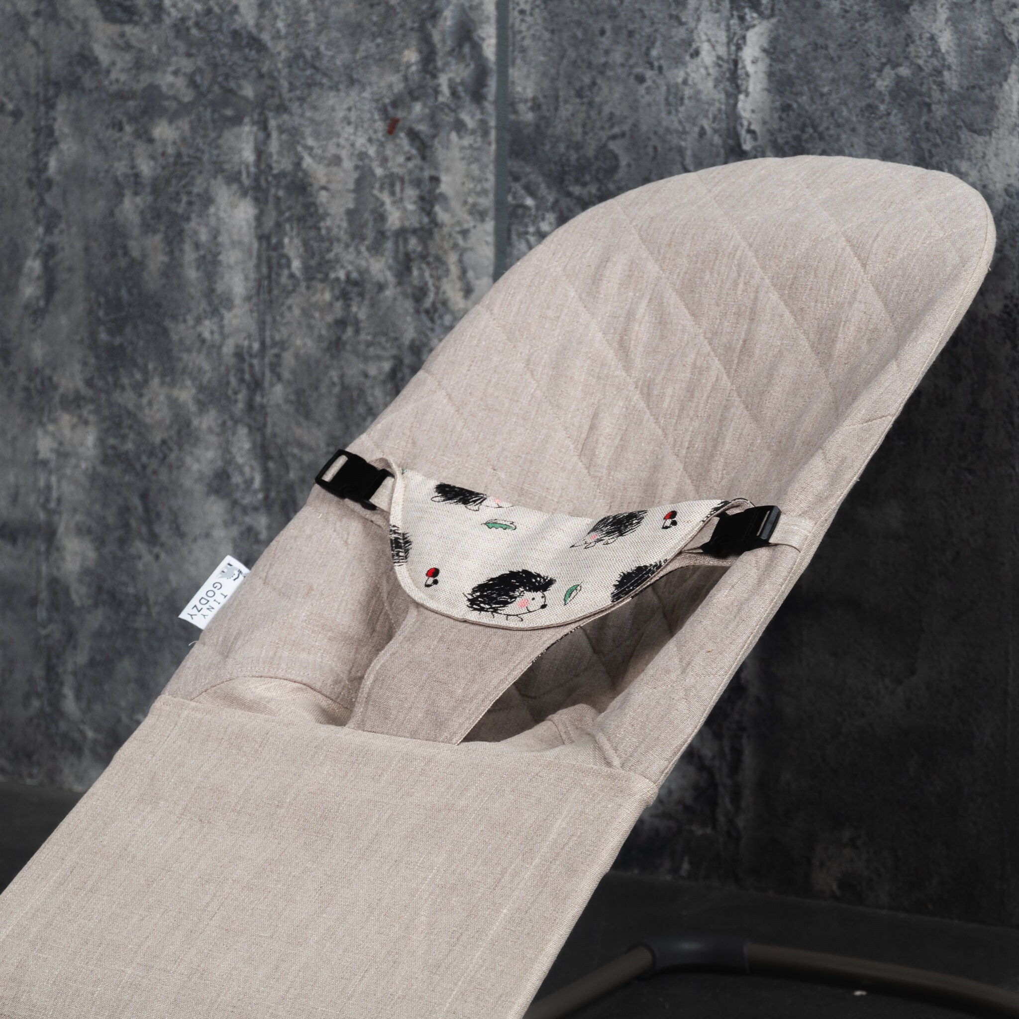 Safe & Sustainably-Made Bouncer, Organic Cotton And Wool Cover Made With 100 Recycled And Regenerative Materials Buyback Guarantee With 20