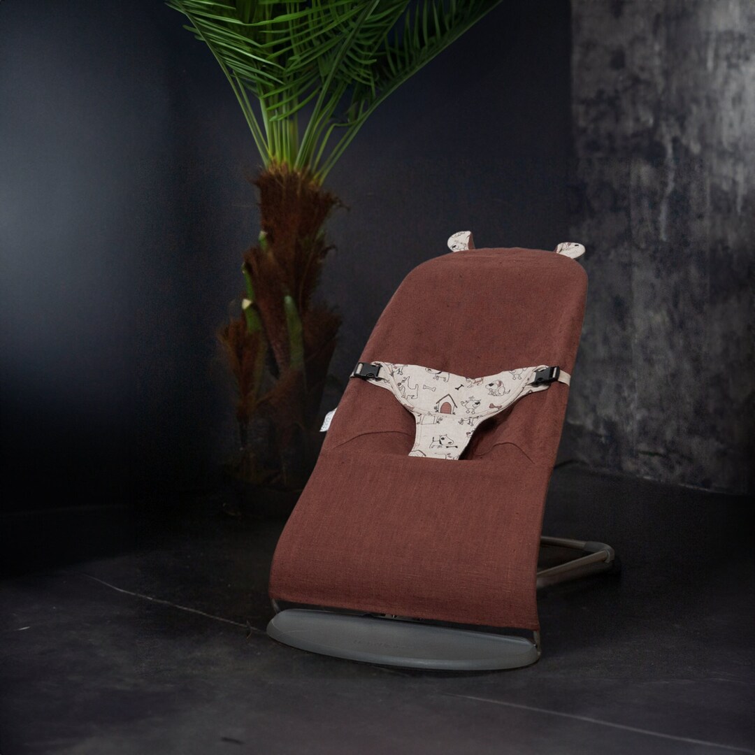 Brown Natural Baby Seat Bouncer Cover Baby Bouncer Chair Cover Durable