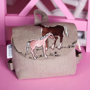 Sac à dos pour tout-petit en lin | Sac de garderie pour enfants | Sac à dos de voyage pour enfants | Cadeau pour tout-petits Sac maternelle Sac à jouets Anniversaire pour enfants d'âge préscolaire