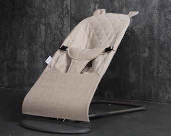 Leinen Bezug passend für Babywippe | Nachhaltiger Leinenbezug | Organisches Material | Leinenbezug für Babywippe | Baby-Dusche-Geschenk