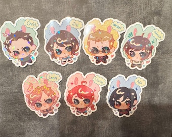 S.T.A.R.S. ロゴ 3.5x4インチ ビニールデカール 耐水性/耐候性 バイオ