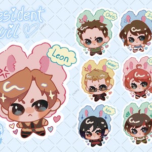 Resident Evil 2.5&quot;/ 3&quot; acrylic cute bunny pins