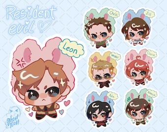 Resident Evil 2.5"/ 3" acrylic cute bunny pins