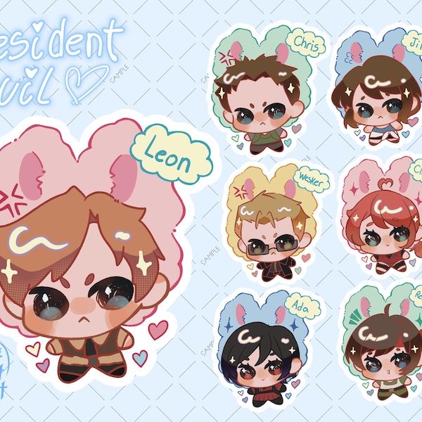 Resident Evil 2.5"/ 3" acrylic cute bunny pins