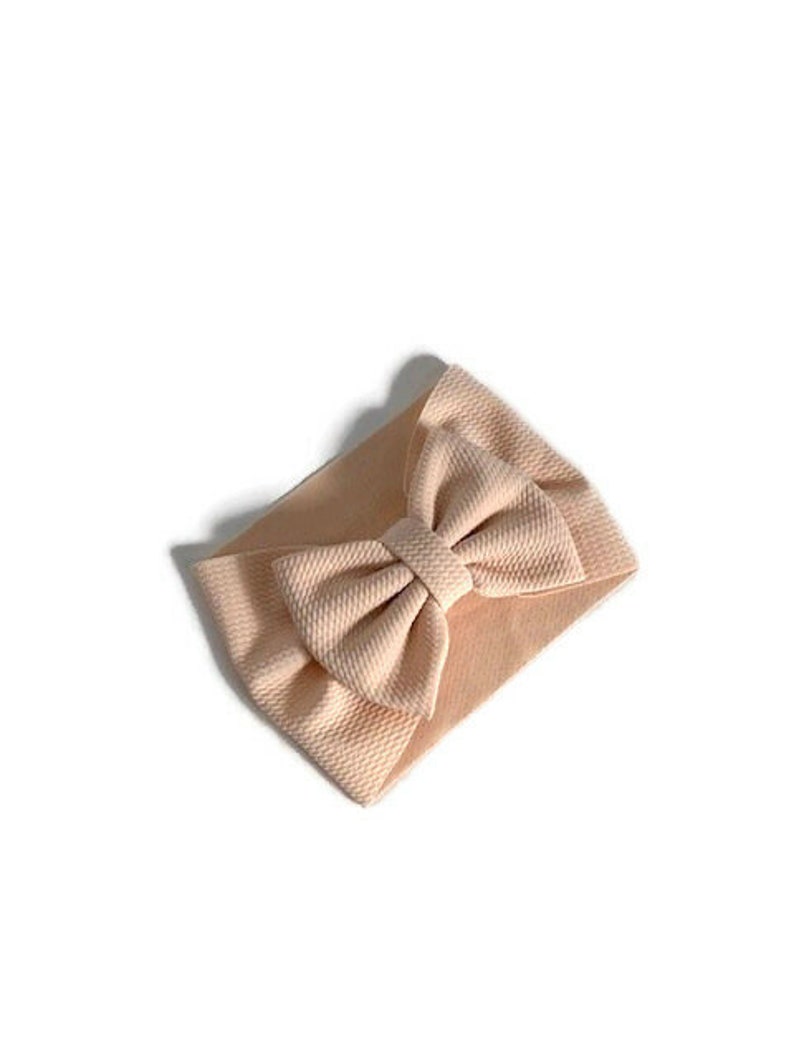 Taupe Bow Headband Large Bows Turban Bows Turban Headwrap Oversized Baby Bows Big Bows 5 Baby Bows Nude