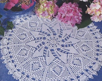 Crochet Doily Pattern, 20-inch Tablecloth Diagram (PDF)