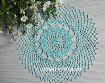 Crochet doily PATTERN, Instant PDF doily, crochet Leaves PATTERN, Ukrainian shop