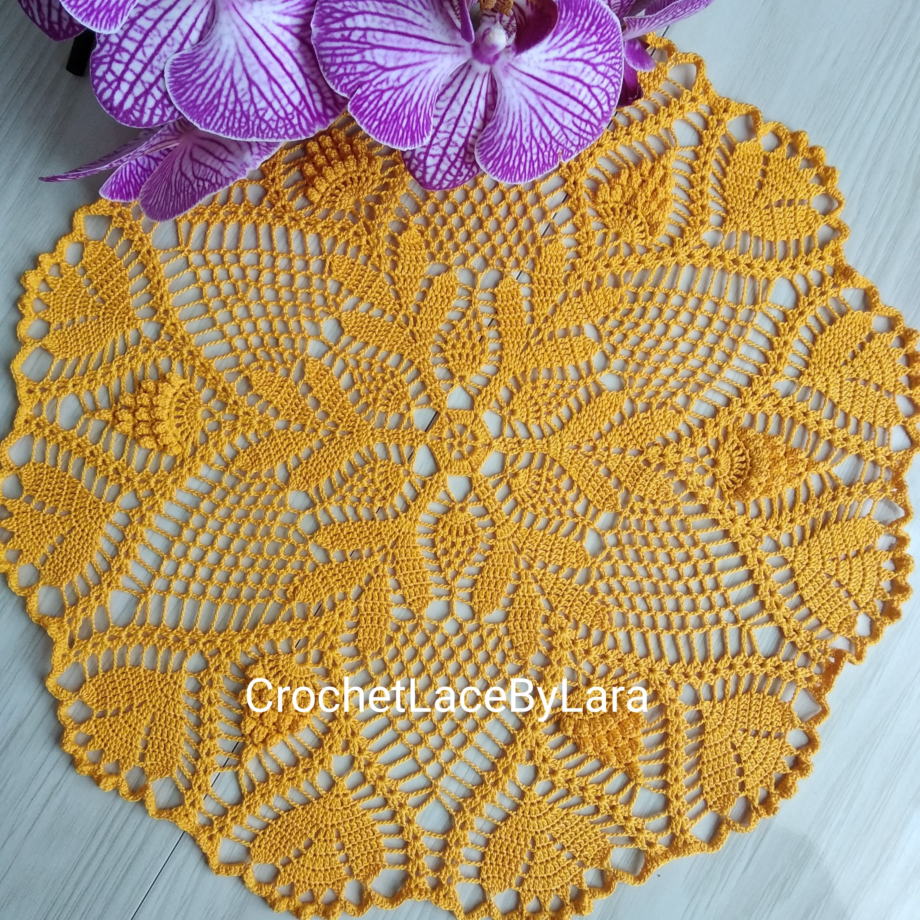 Crochet doily PATTERN, Instant PDF doily, crochet Leaves PATTERN, Ukrainian shop