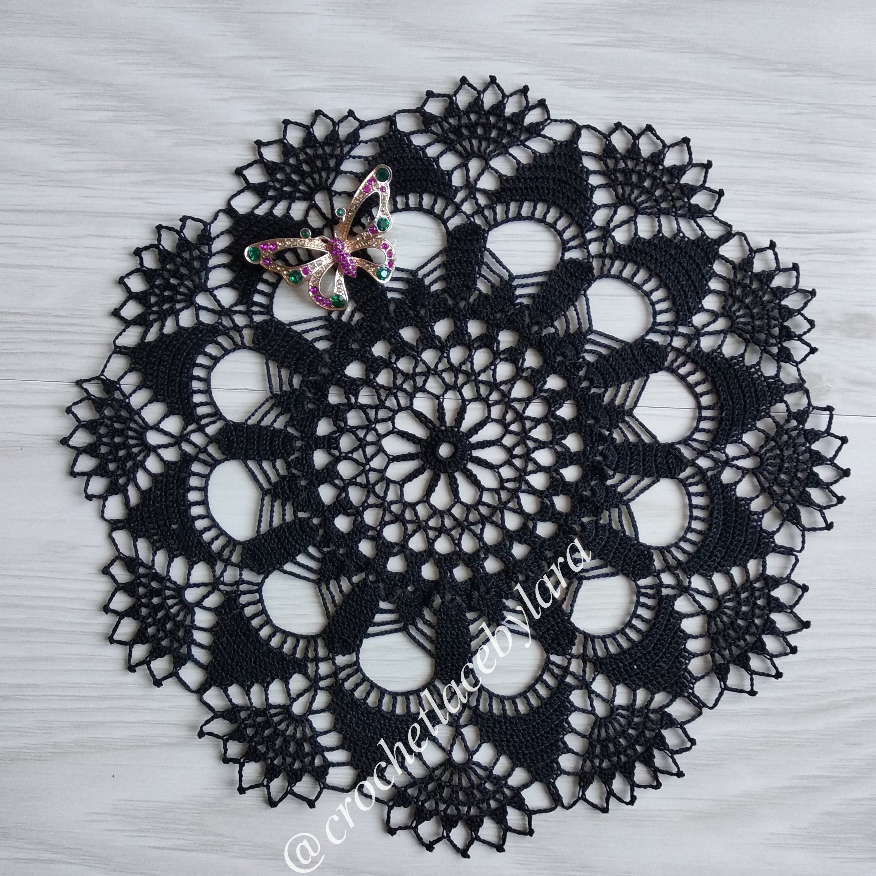 35 Beautiful and Stylish Monochrome Crochet Patterns 7 Crochet Spider Web Doily