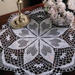 Crochet doily PATTERN, Instant PDF doily, crochet Hearts PATTERN, Ukrainian shop