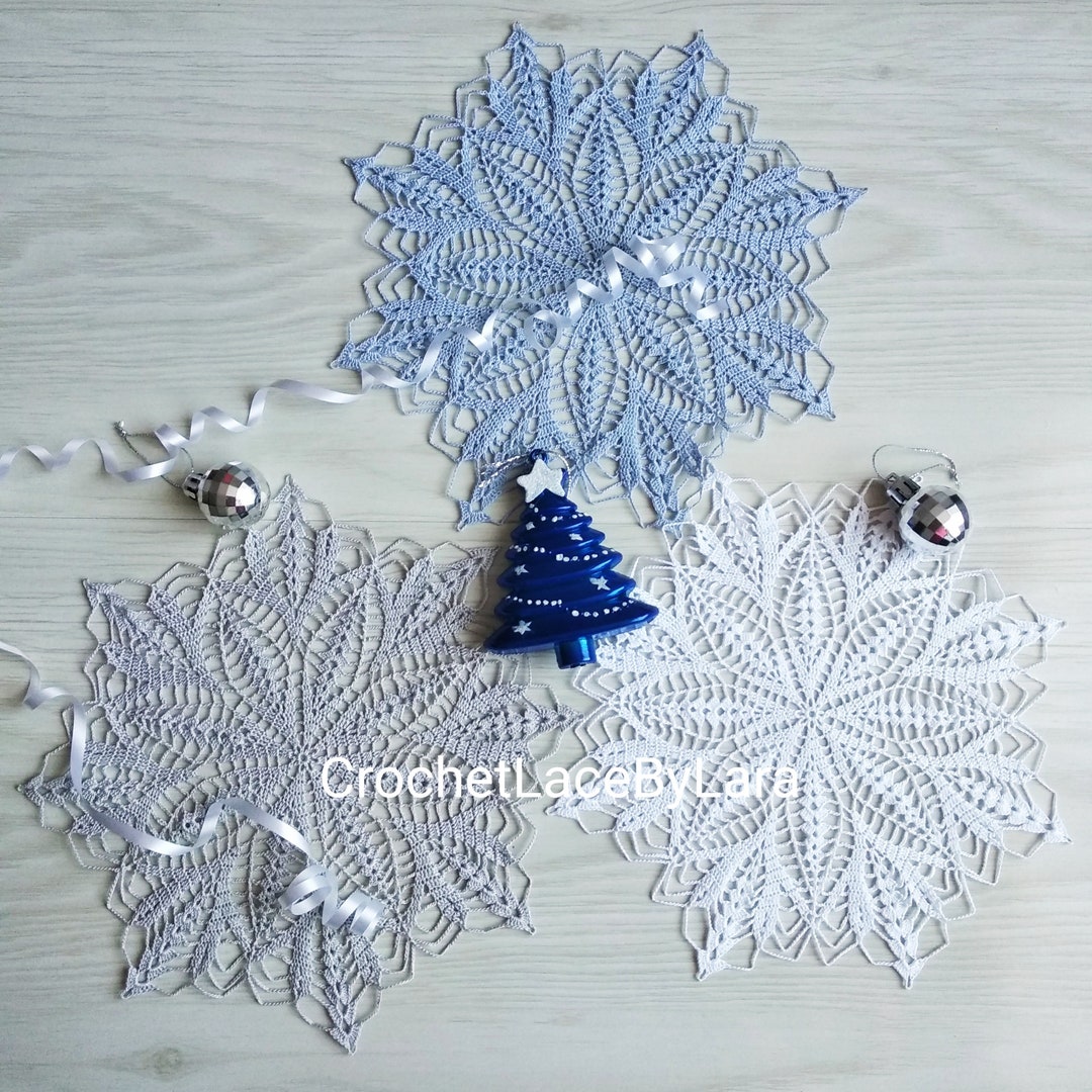 Christmas Doilies PATTERN, Christmas Decor, Crochet PDF Instant ...