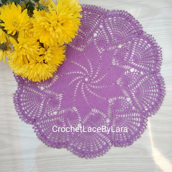 Crochet doily PATTERN, Instant PDF doily, crochet Leaves PATTERN, Ukrainian shop