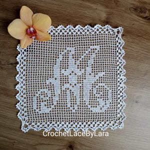 Posavasos con letras, tapete de letras de crochet, tapete con nombre, nombre de crochet personalizado, tapete de letras de crochet, regalo personalizado, iniciales de crochet