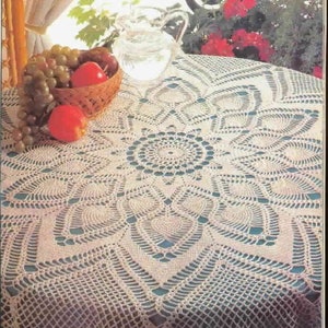 Crochet doily PATTERN, Instant PDF doily, crochet Tablecloth PATTERN, Ukrainian shop zdjęcie 1