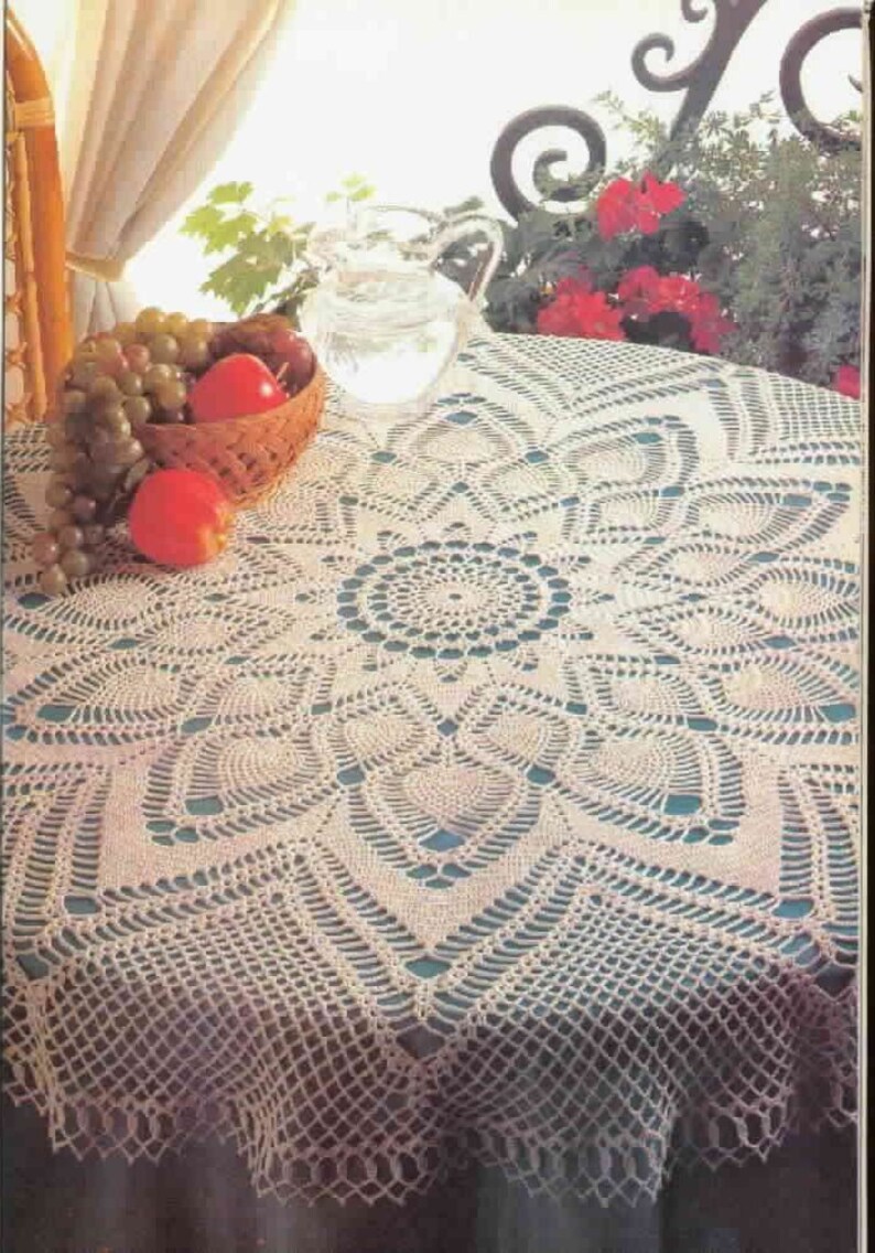 Crochet doily PATTERN, Instant PDF doily, crochet Tablecloth PATTERN, Ukrainian shop zdjęcie 1