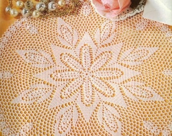 Crochet Doily Pattern, Floral Tablecloth Diagram (PDF Pattern)