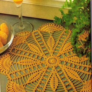 Crochet doily PATTERN, Instant PDF doily, crochet Leaves PATTERN, Ukrainian shop