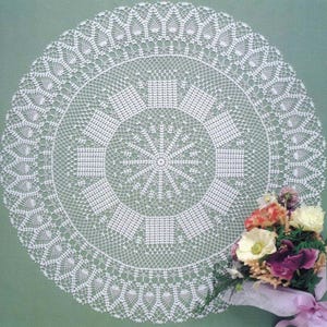 Crochet doily PATTERN, Instant PDF doily, crochet Tablecloth PATTERN, Ukrainian shop