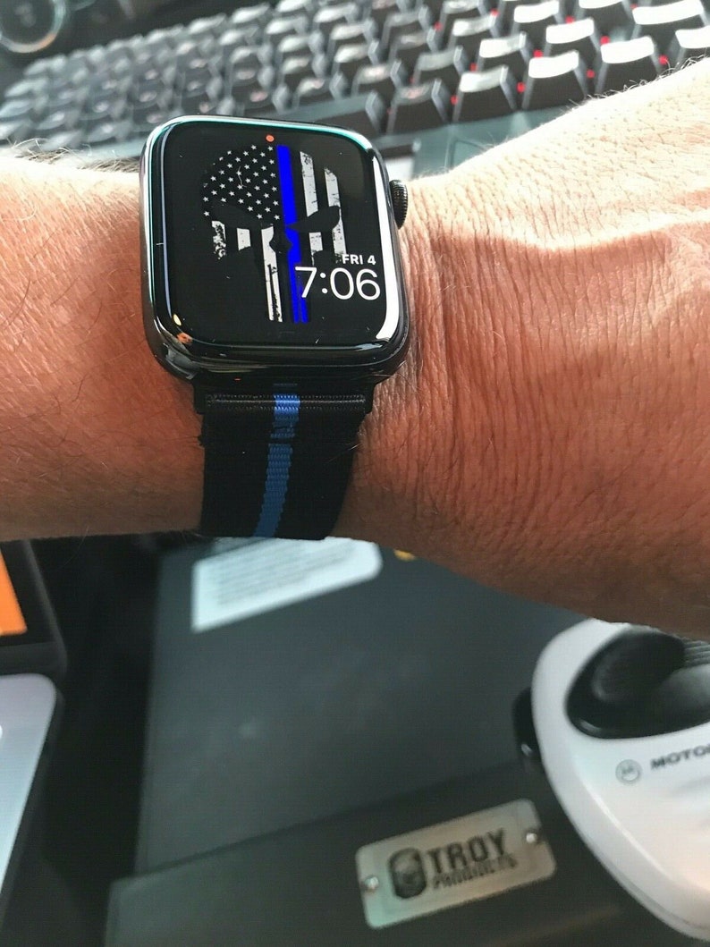 Thin Blue Line Apple Watch Band. Blue Lives Matter 42/44MM Etsy