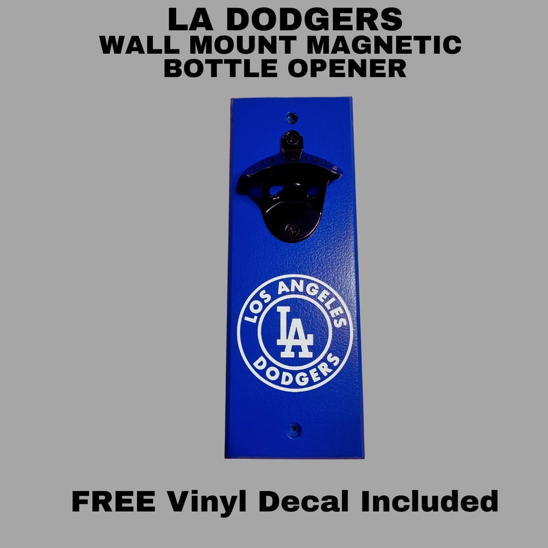 Los Angeles Dodgers MLB Baseball Wall Mounted Magnetic Bottle Opener ...