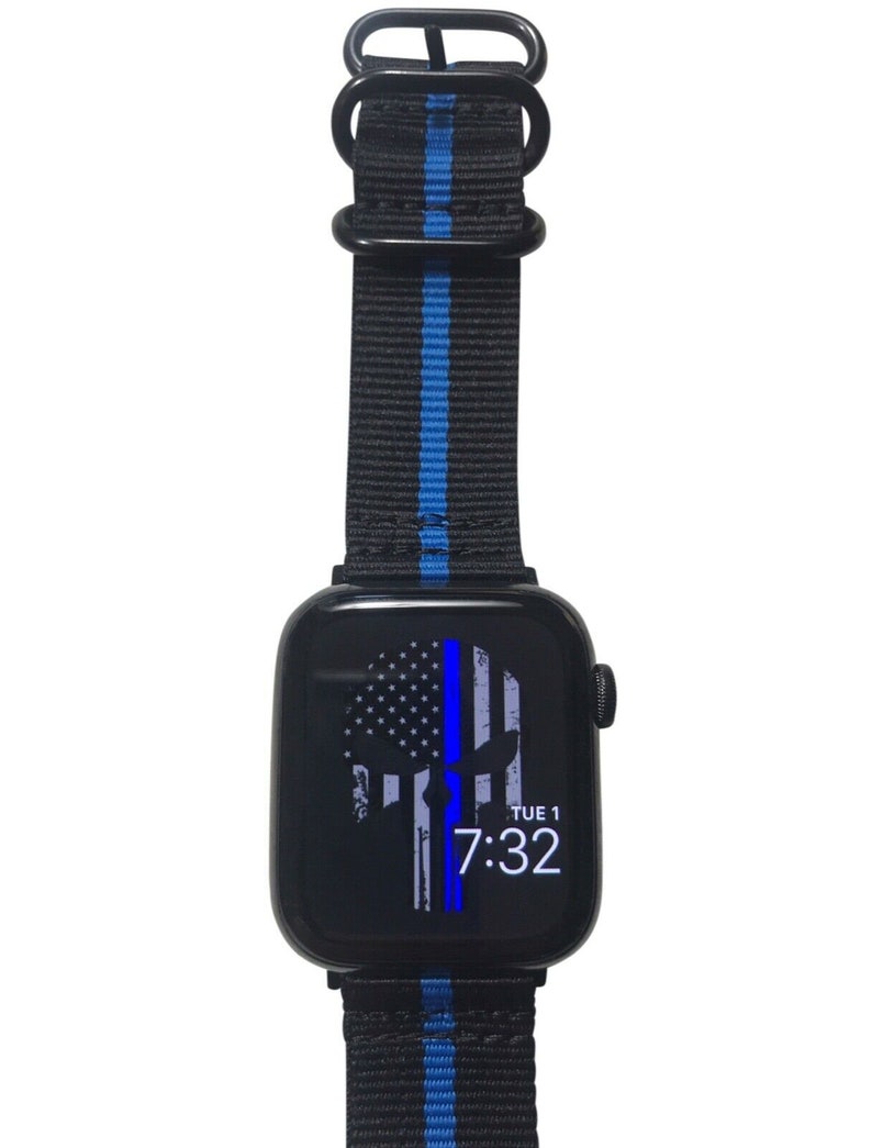 Thin Blue Line Apple Watch Band. Blue Lives Matter 42/44MM Etsy