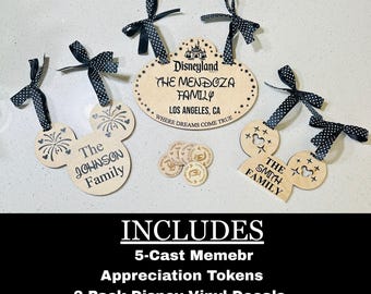 Disney Laser Engraved 1/4" Thick Personalized Stroller/Scooter Identification Tag. FREE Decals, Ribbon and Cast Member Appreciation Tokens.