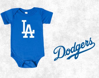 Body de bebé Bella Canvas LA Dodgers Los Angeles - Calcomanías de vinilo incluidas.