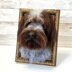 Pet portrait from photo, pet memorial ornament, dog felted pet portrait, pet loss gift, felt animals replica, custom made pet bust