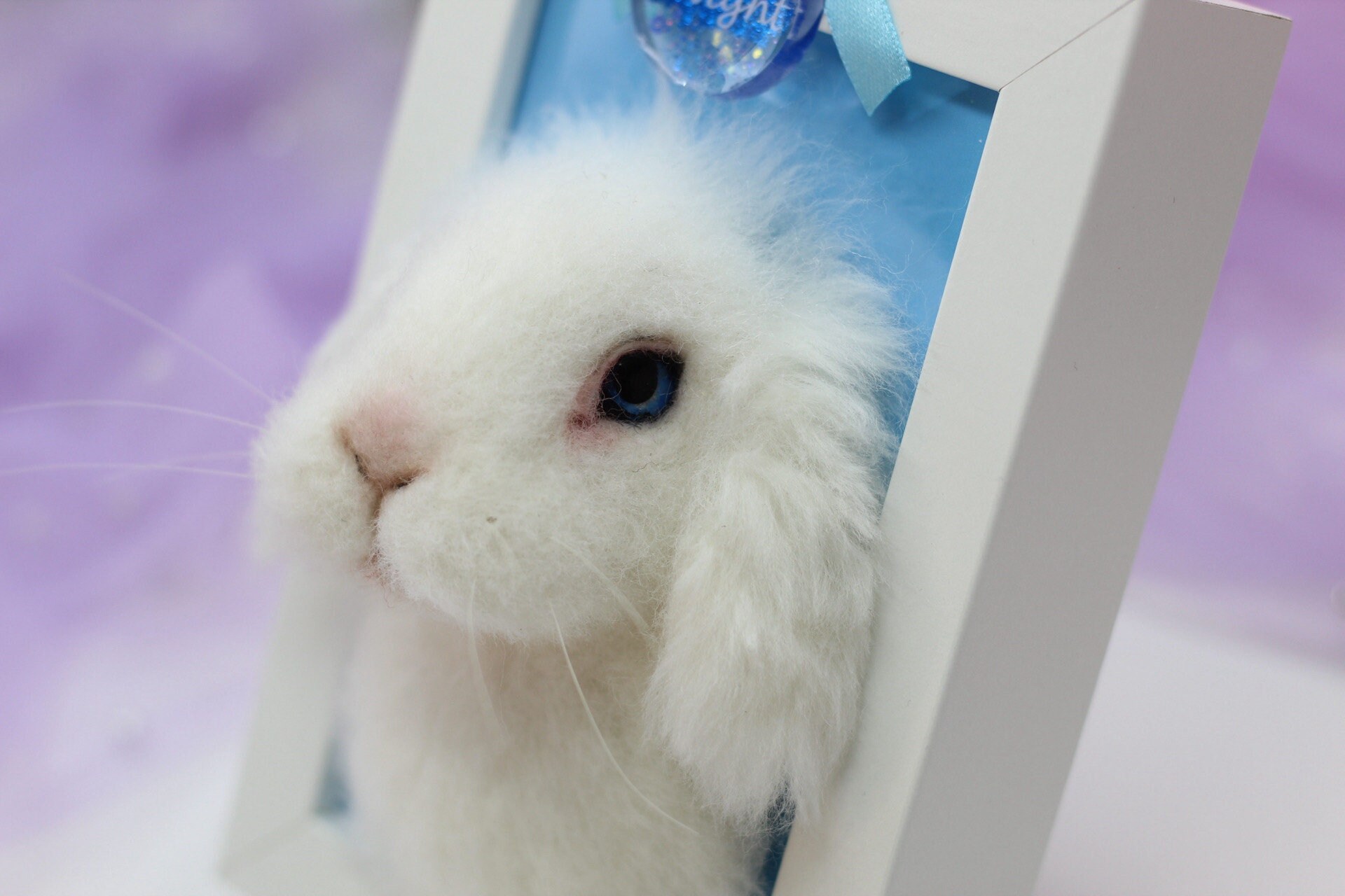 Bunny Portrait, Needle Felted Bunny Pet Replica, Realistic Rabbit ...
