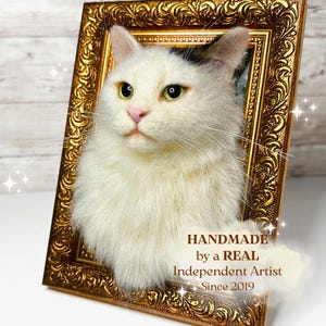 Cat portrait, Custom Cat Portrait, 3D Felt Cat , Personalized Cat Portrait, Pet Memorial, Cat Loss Gift, Pet Remembrance, Realistic cat