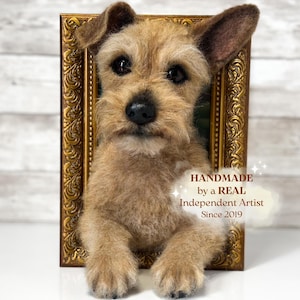 Pet portrait from photo, pet memorial ornament, dog felted pet portrait, pet loss gift, felt animals replica, custom made pet bust