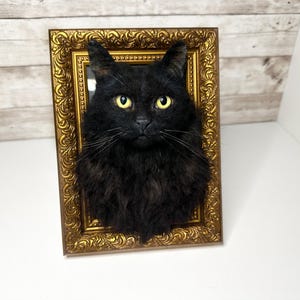 Cat portrait, Custom Cat Portrait, 3D Felt Cat , Personalized Cat Portrait, Pet Memorial, Cat Loss Gift, Pet Remembrance, Realistic cat image 14